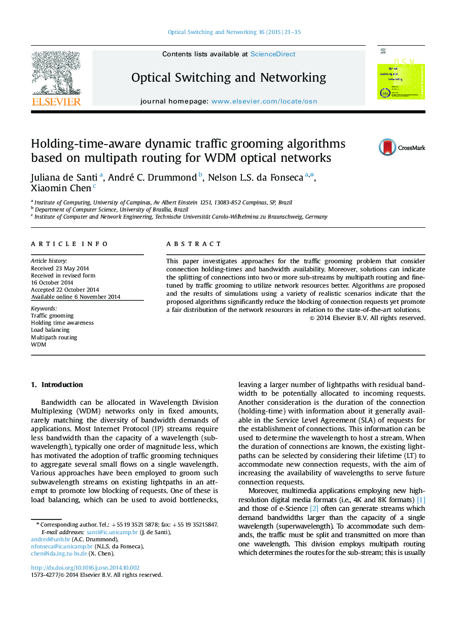 Holding-time-aware dynamic traffic grooming algorithms based on multipath routing for WDM optical networks