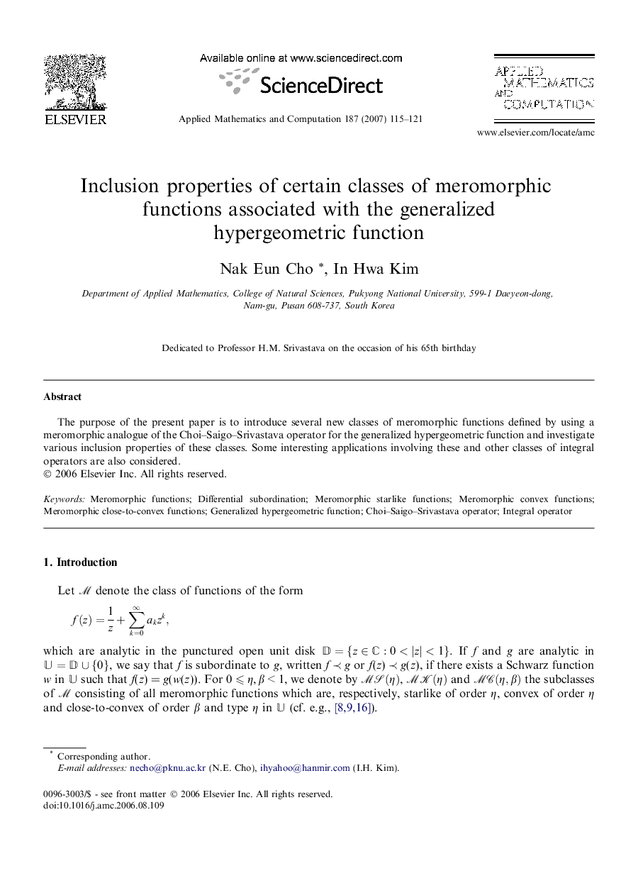 Inclusion properties of certain classes of meromorphic functions associated with the generalized hypergeometric function