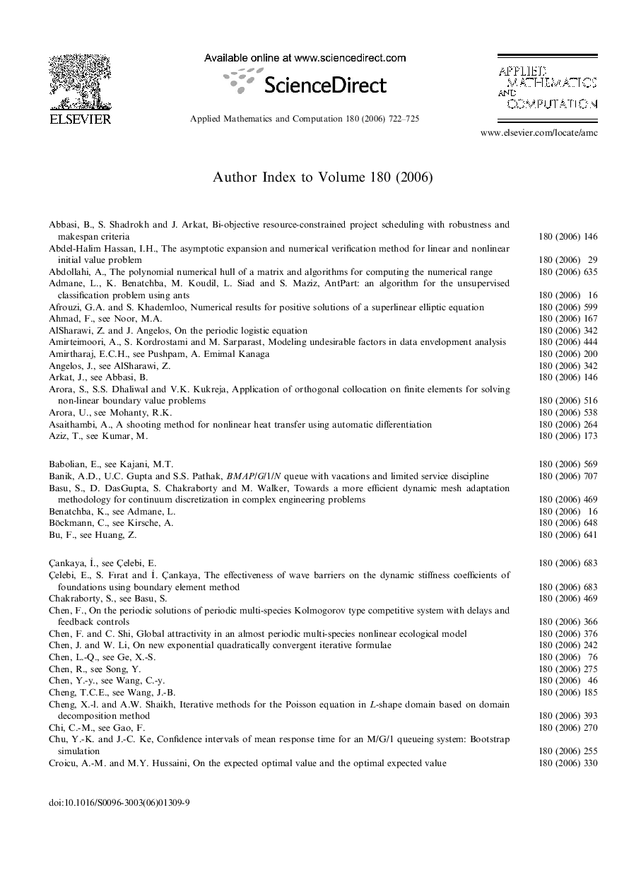 Author Index to Volume