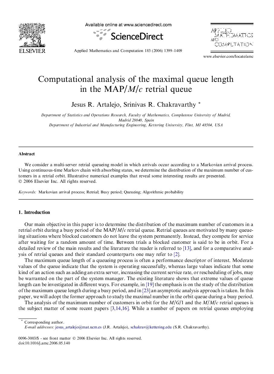 Computational analysis of the maximal queue length in the MAP/M/c retrial queue