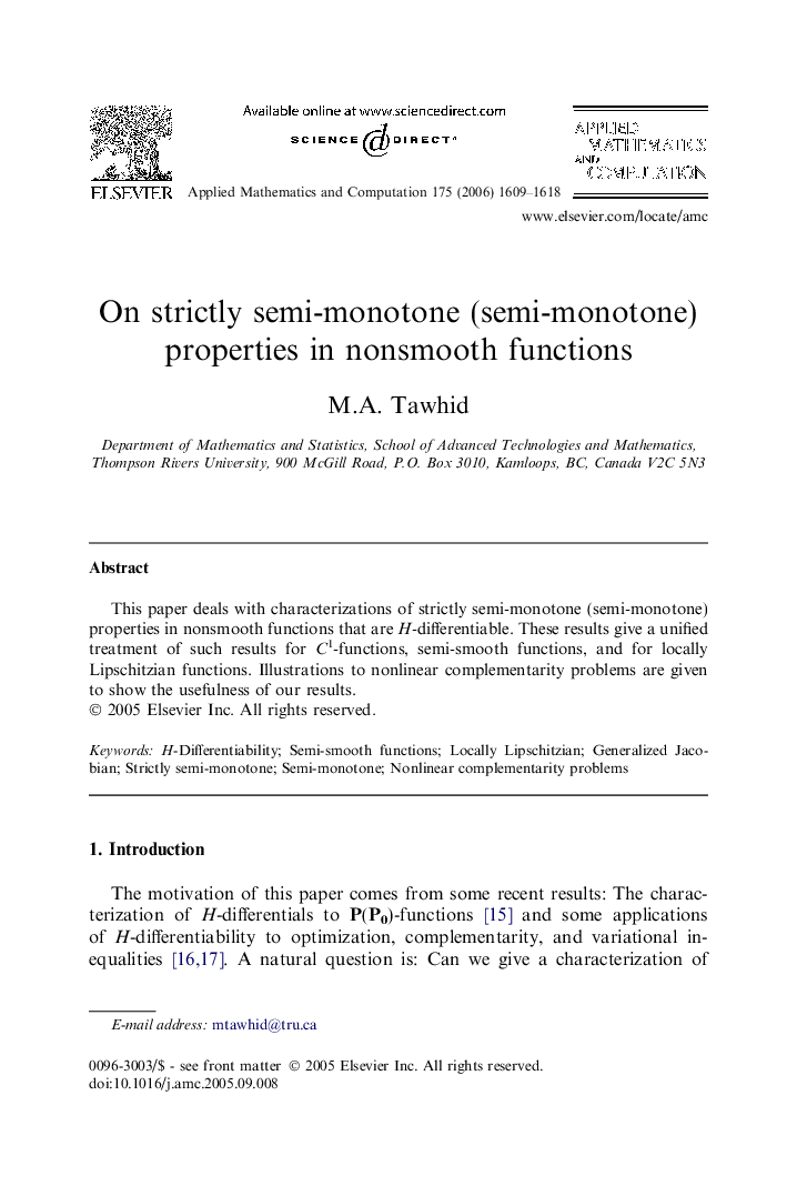 On strictly semi-monotone (semi-monotone) properties in nonsmooth functions