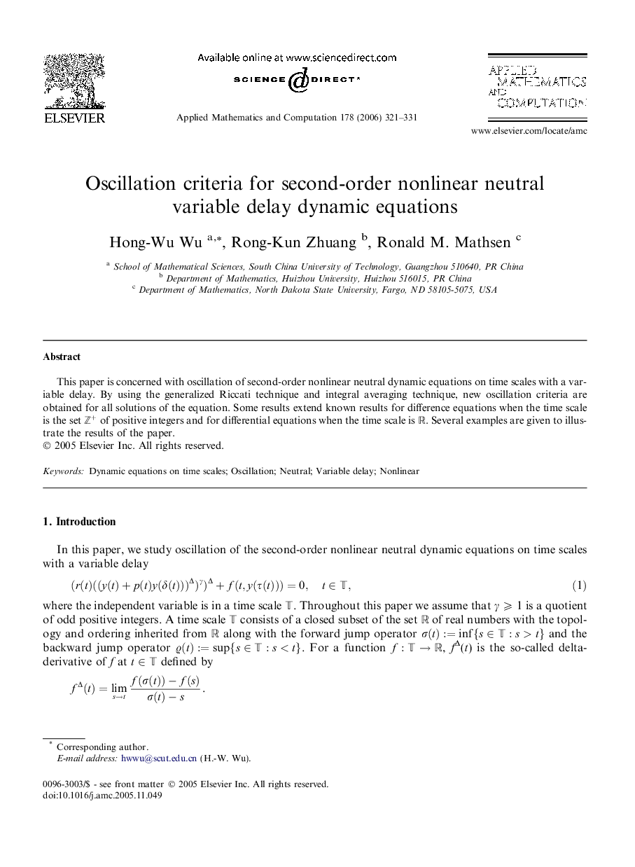 Oscillation criteria for second-order nonlinear neutral variable delay dynamic equations