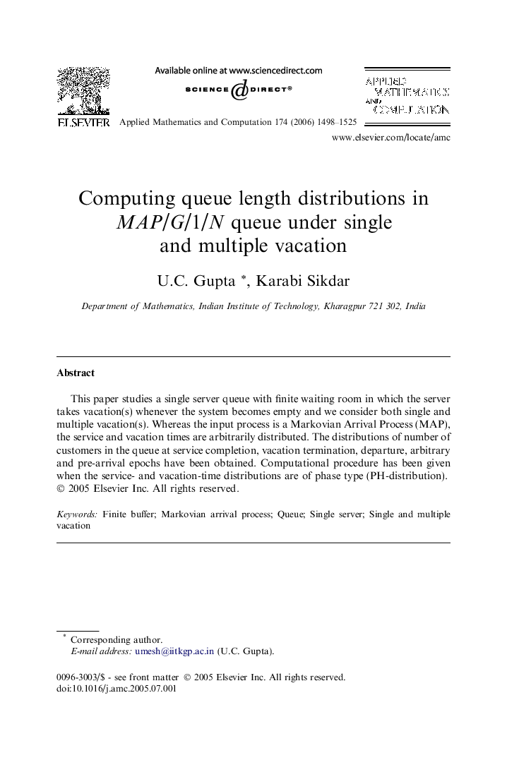 Computing queue length distributions in MAP/G/1/N queue under single and multiple vacation