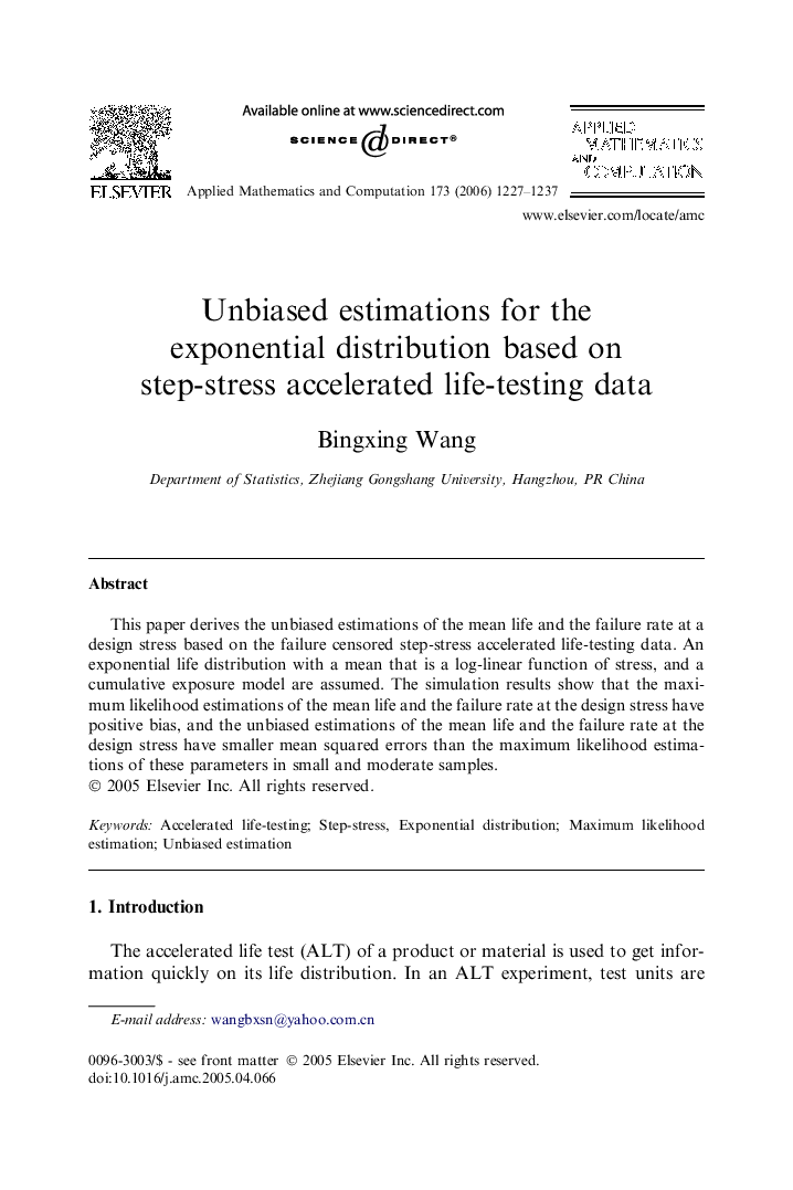 Unbiased estimations for the exponential distribution based on step-stress accelerated life-testing data