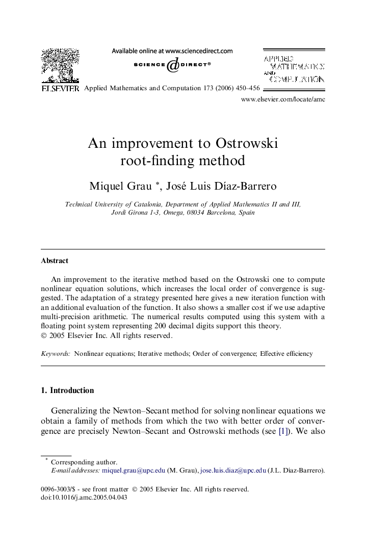 An improvement to Ostrowski root-finding method