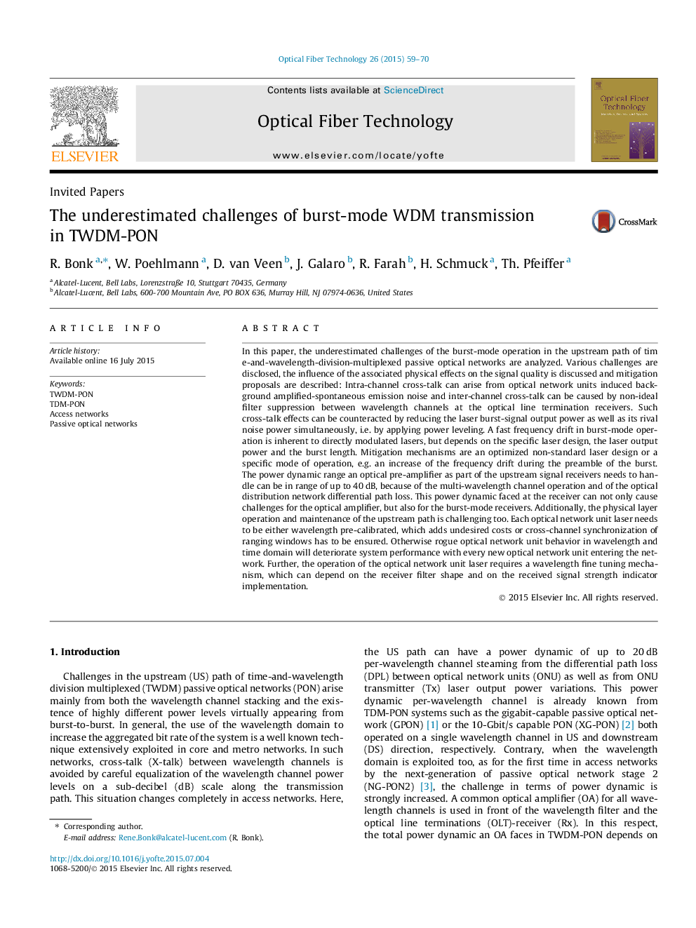 The underestimated challenges of burst-mode WDM transmission in TWDM-PON