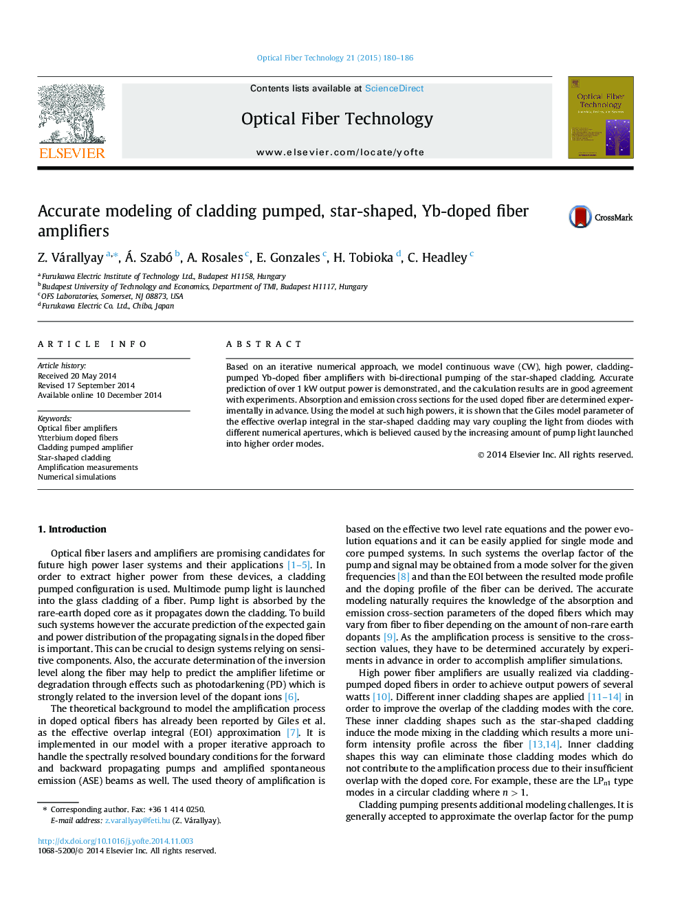 Accurate modeling of cladding pumped, star-shaped, Yb-doped fiber amplifiers