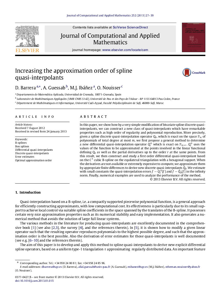 Increasing the approximation order of spline quasi-interpolants