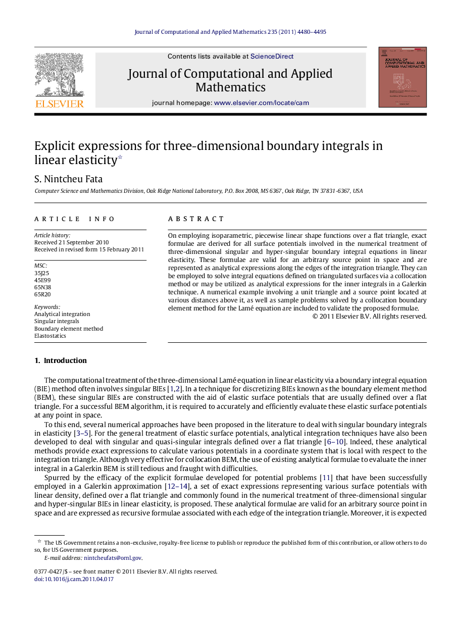 Explicit expressions for three-dimensional boundary integrals in linear elasticity 