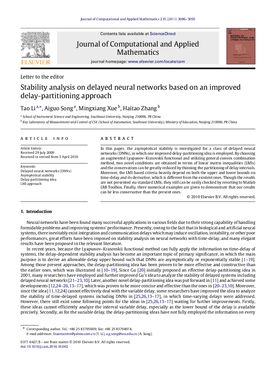 Stability analysis on delayed neural networks based on an improved delay-partitioning approach