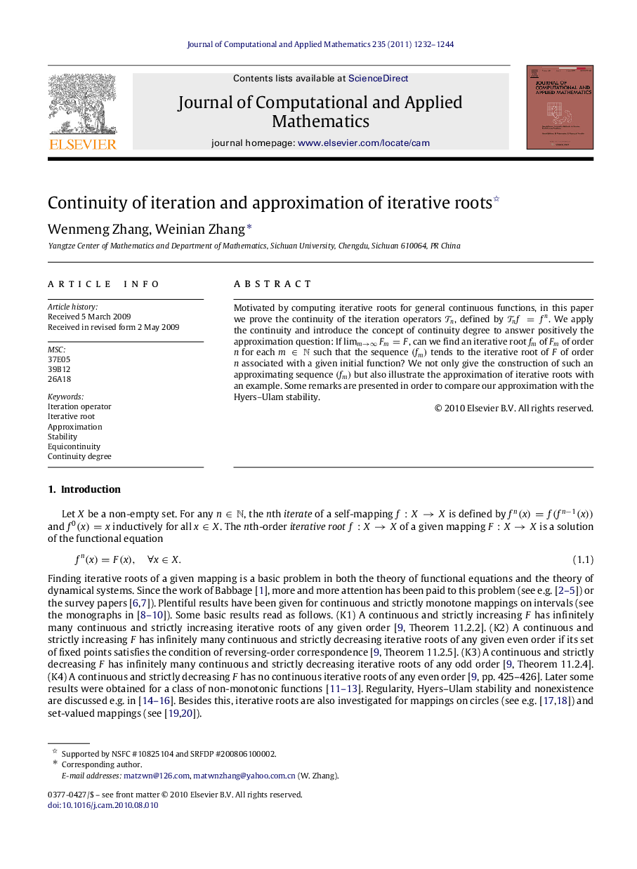 Continuity of iteration and approximation of iterative roots 