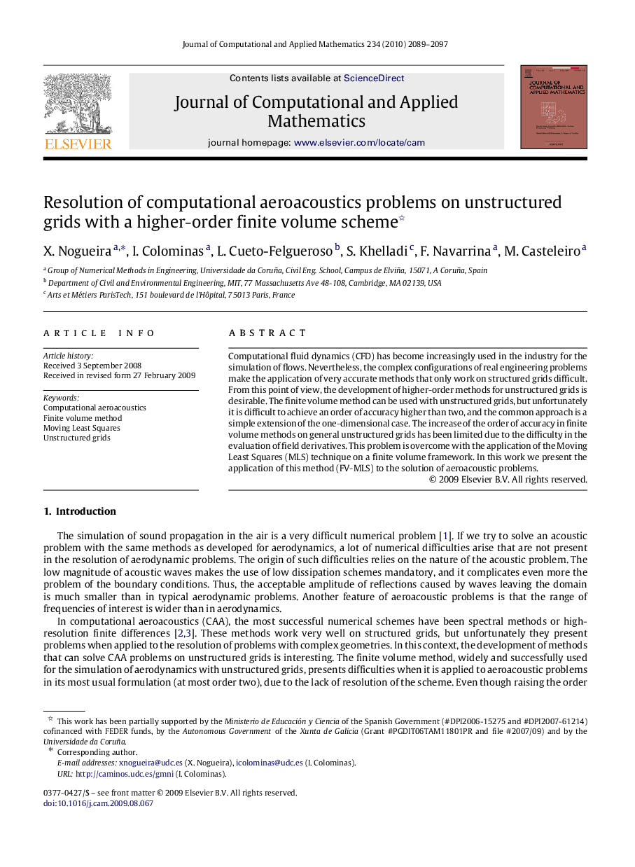 Resolution of computational aeroacoustics problems on unstructured grids with a higher-order finite volume scheme 