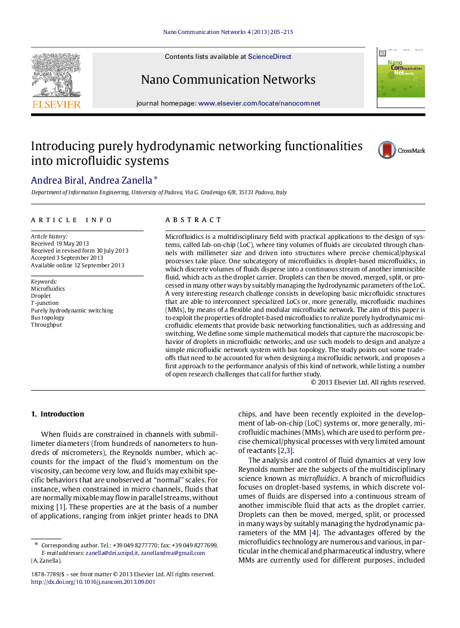 Introducing purely hydrodynamic networking functionalities into microfluidic systems