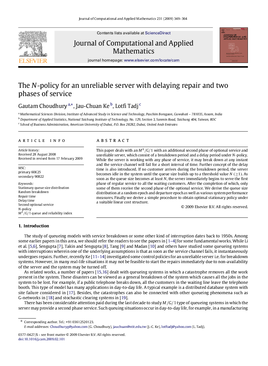 The NN-policy for an unreliable server with delaying repair and two phases of service