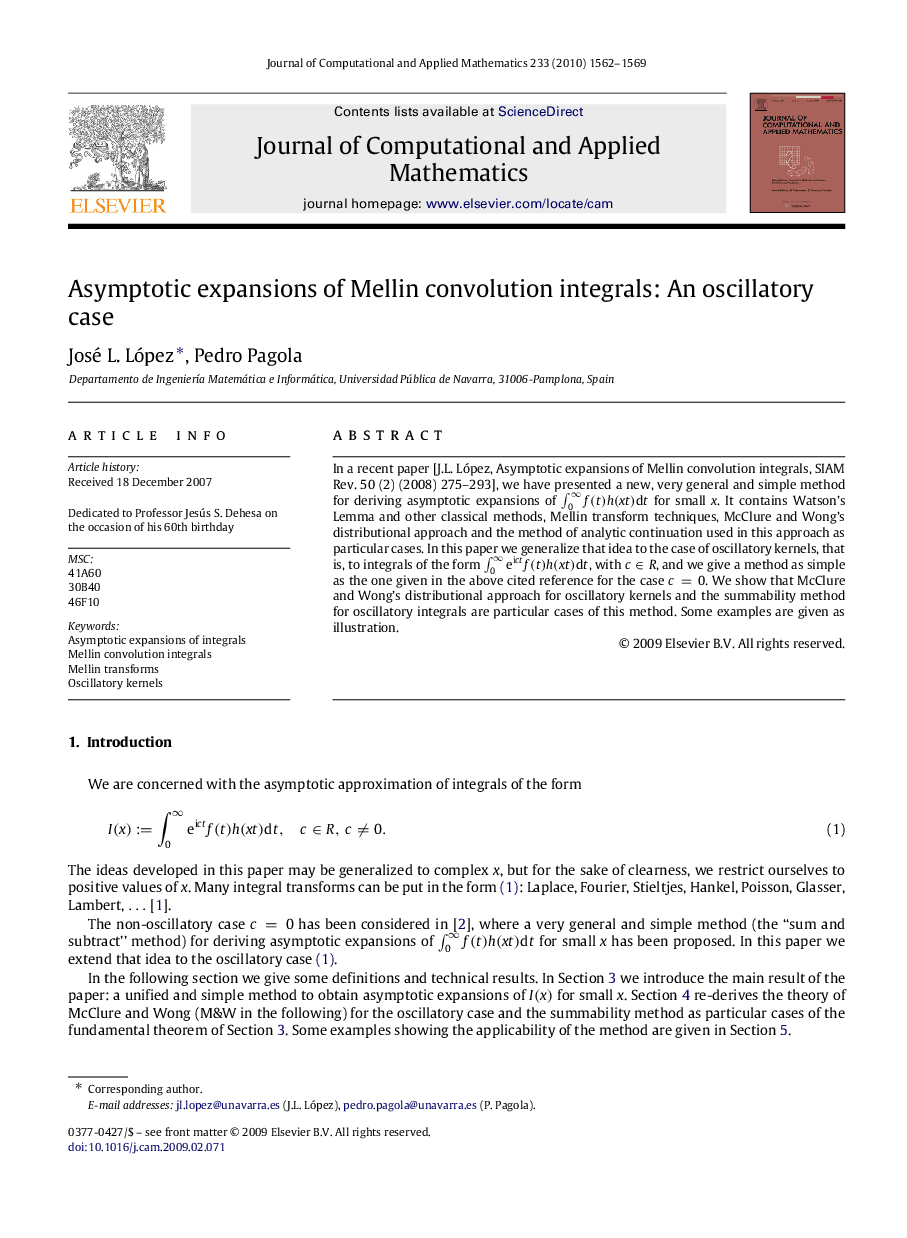 Asymptotic expansions of Mellin convolution integrals: An oscillatory case