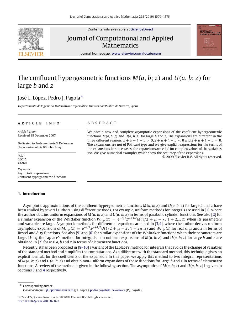 The confluent hypergeometric functions M(a,b;z)M(a,b;z) and U(a,b;z)U(a,b;z) for large bb and zz