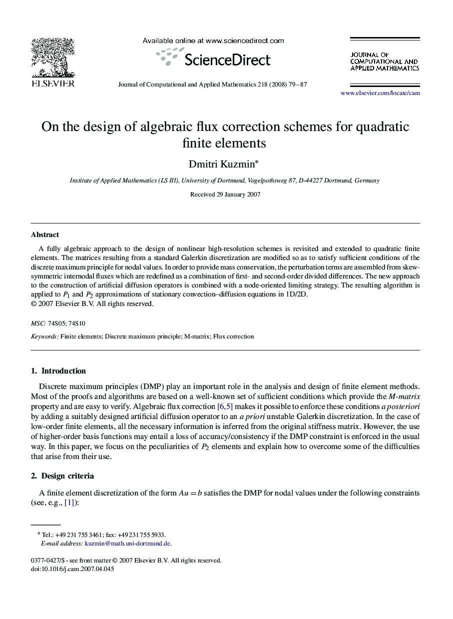 On the design of algebraic flux correction schemes for quadratic finite elements