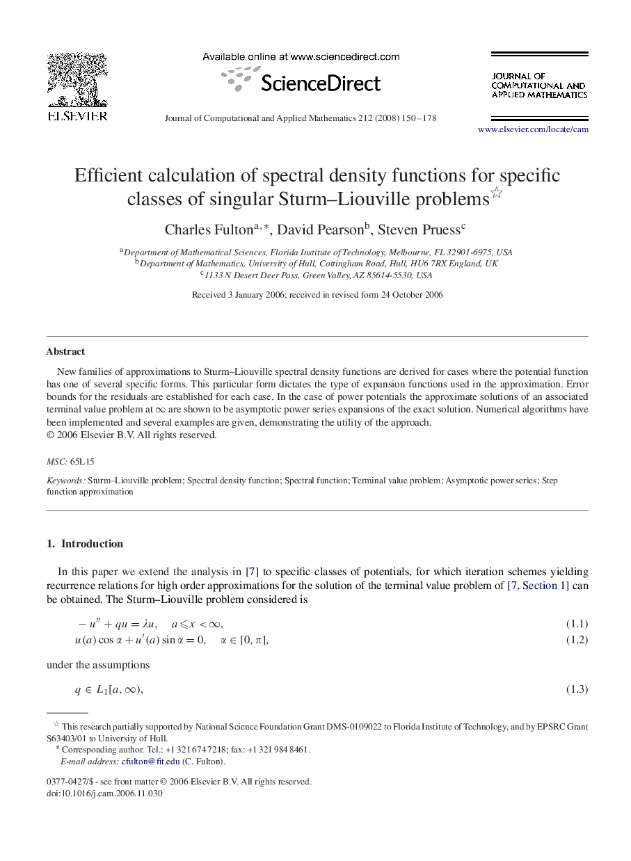 Efficient calculation of spectral density functions for specific classes of singular Sturm-Liouville problems