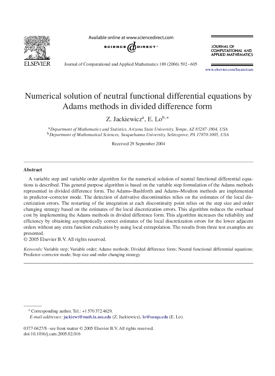 Numerical solution of neutral functional differential equations by Adams methods in divided difference form