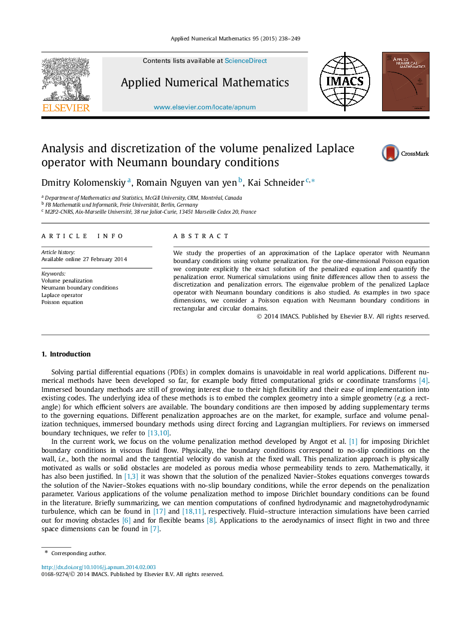 Analysis and discretization of the volume penalized Laplace operator with Neumann boundary conditions