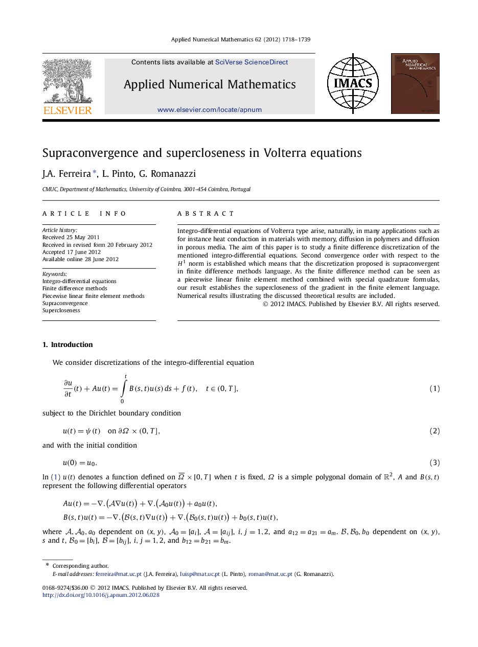 Supraconvergence and supercloseness in Volterra equations