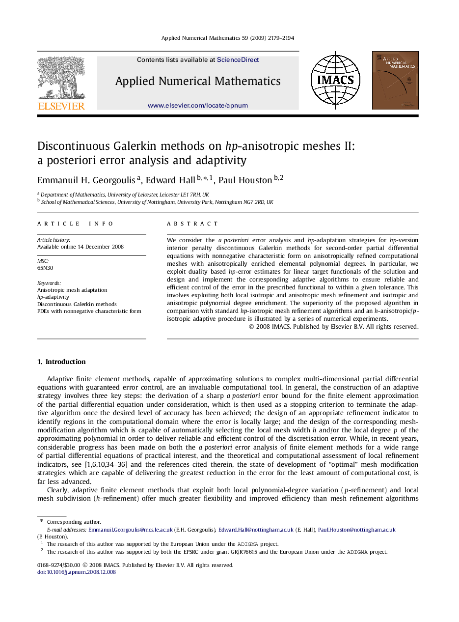 Discontinuous Galerkin methods on hp-anisotropic meshes II: a posteriori error analysis and adaptivity