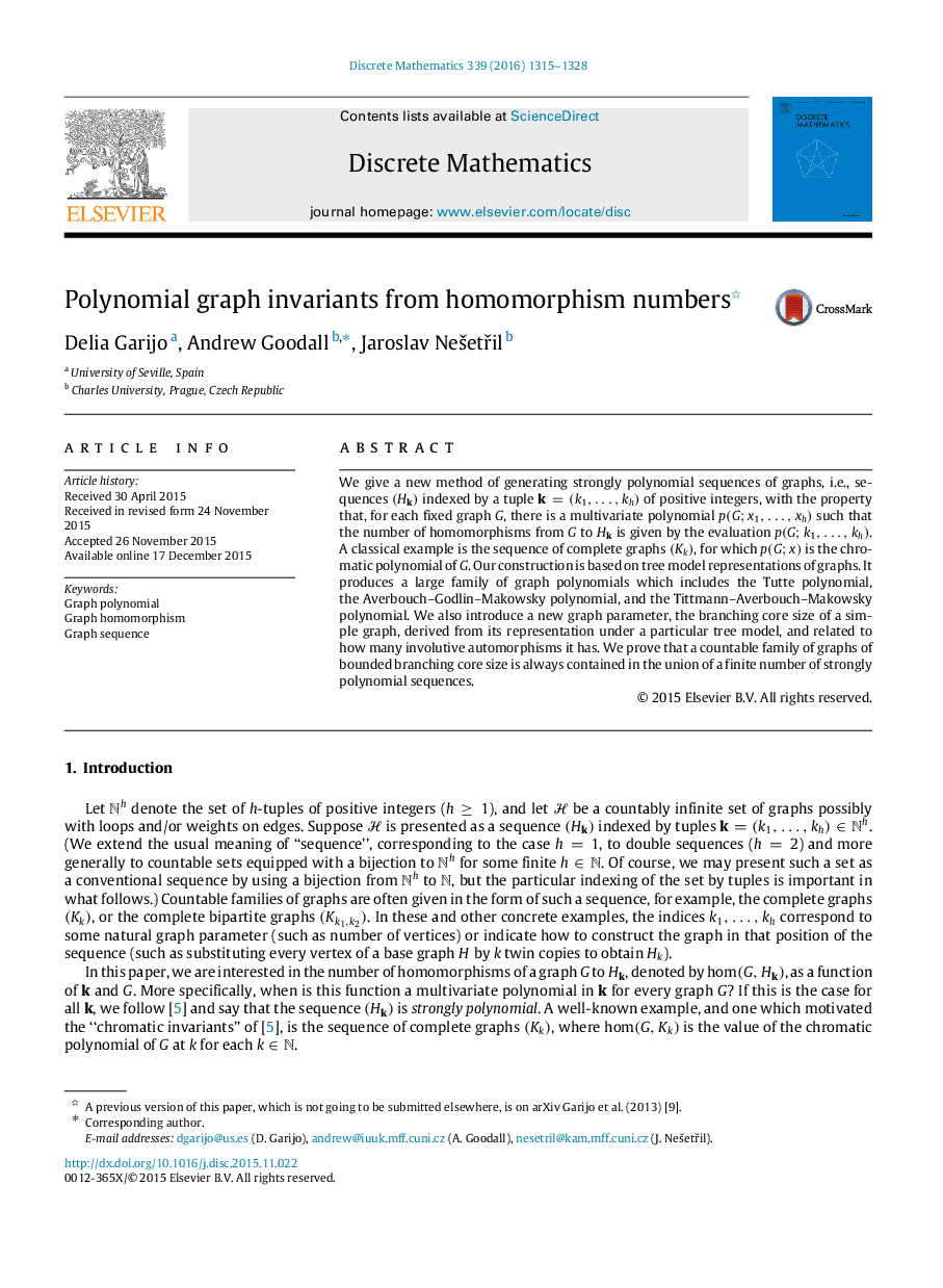 Polynomial graph invariants from homomorphism numbers 