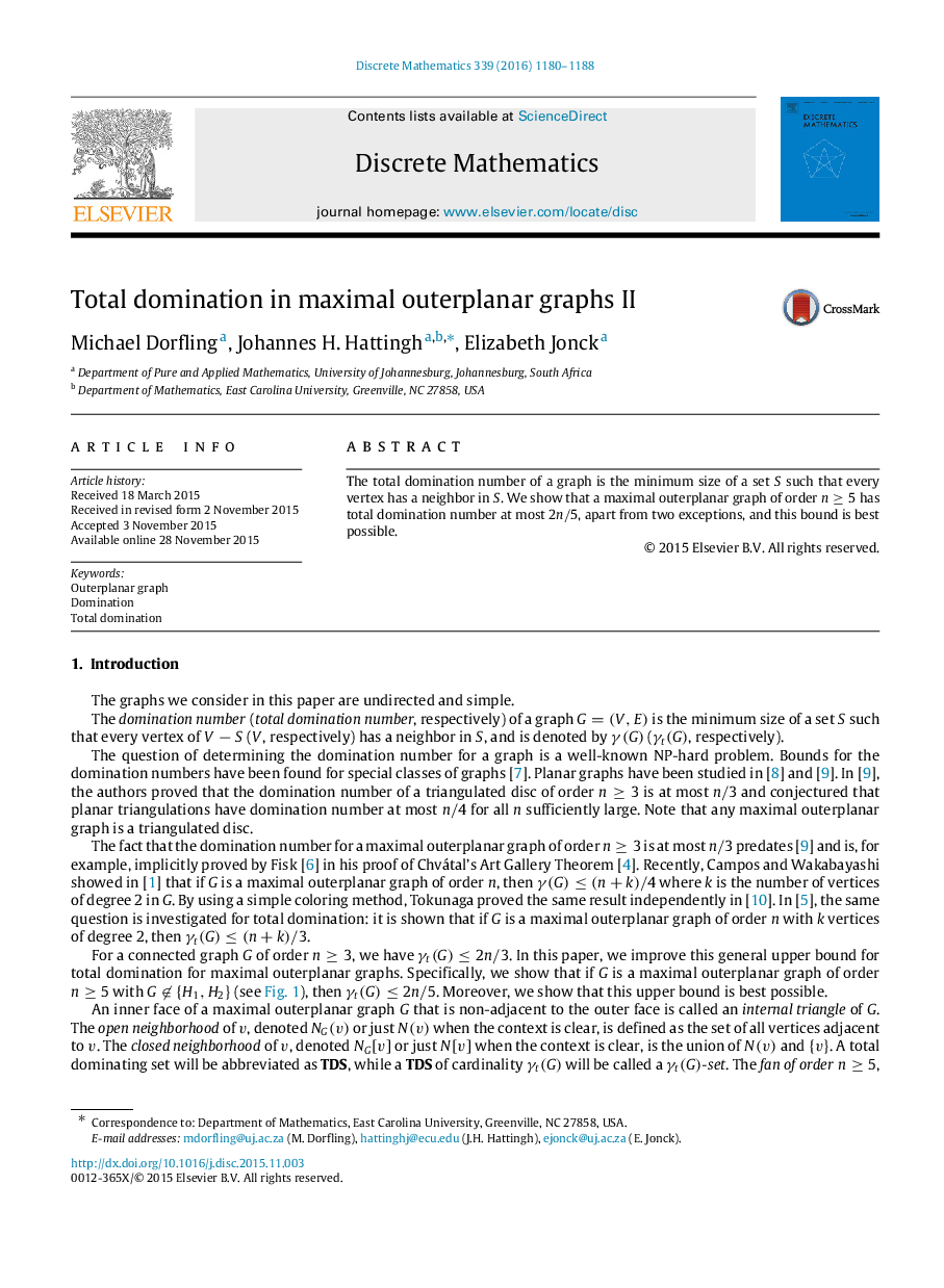 Total domination in maximal outerplanar graphs II