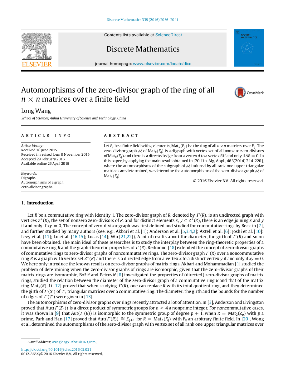 Automorphisms of the zero-divisor graph of the ring of all nÃn matrices over a finite field