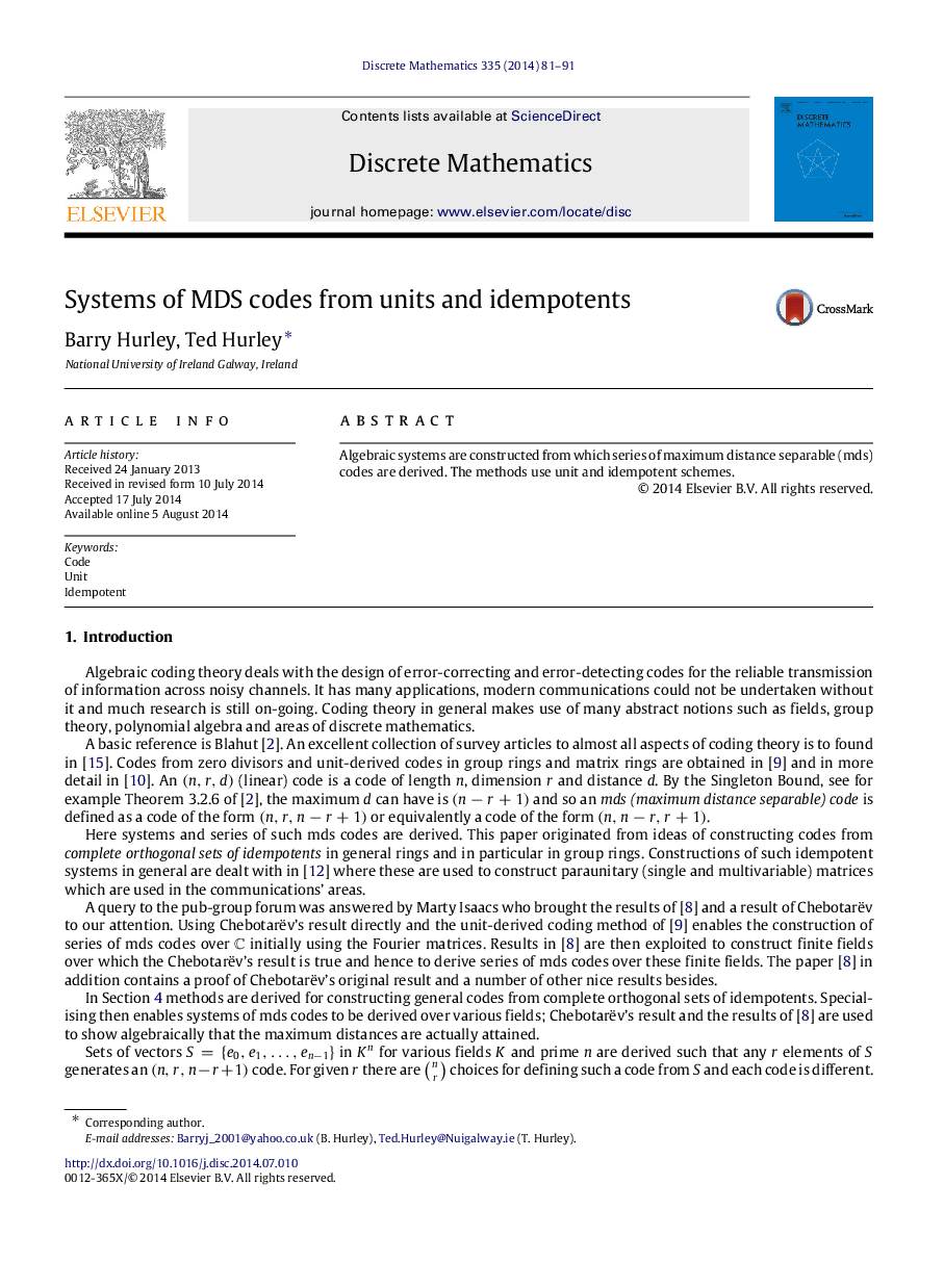 Systems of MDS codes from units and idempotents