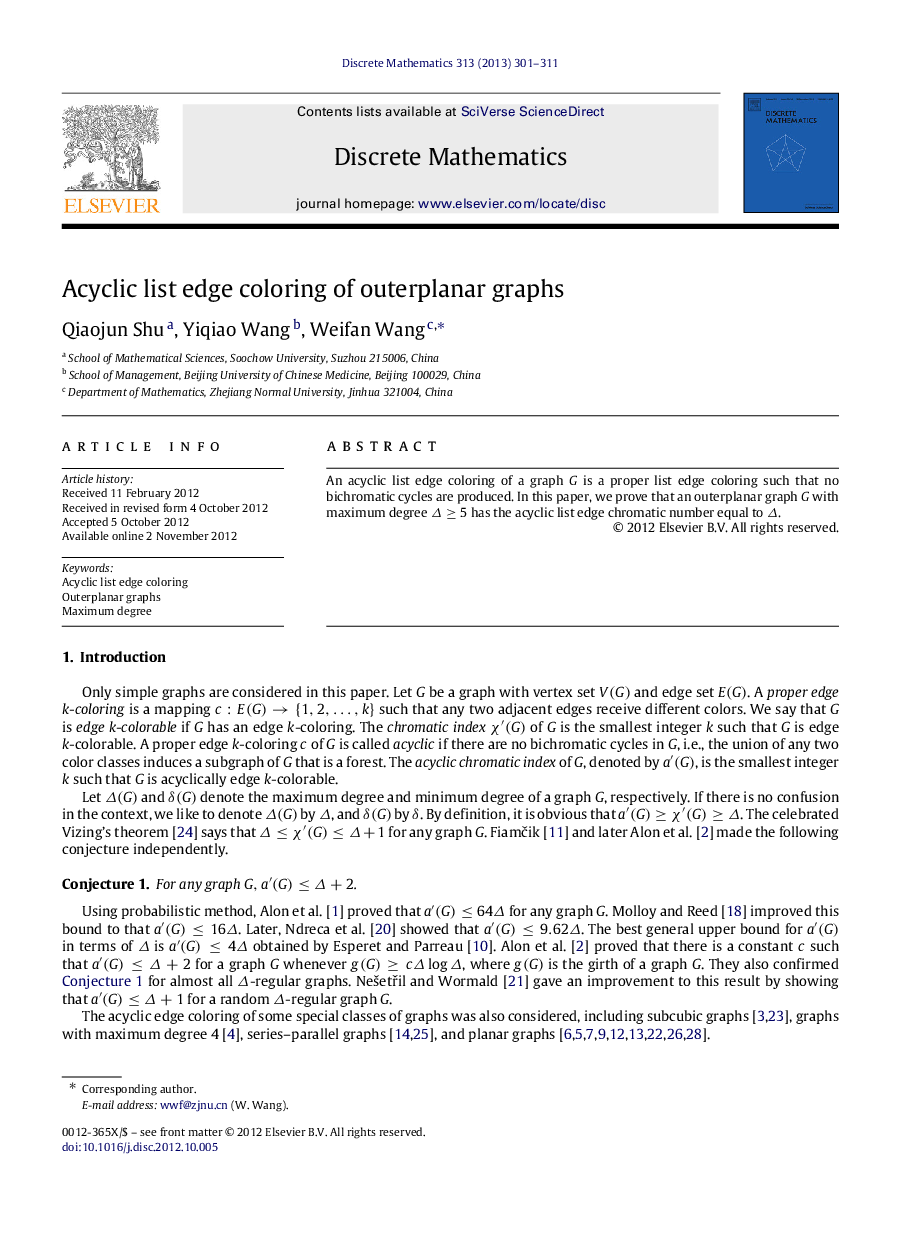 Acyclic list edge coloring of outerplanar graphs