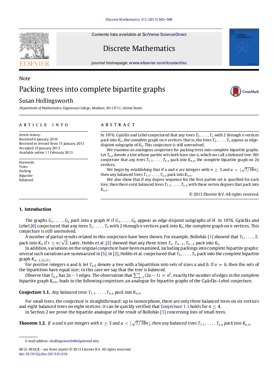 Packing trees into complete bipartite graphs