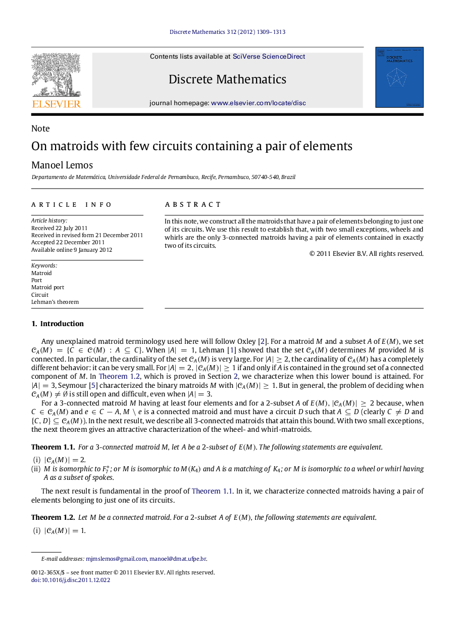 On matroids with few circuits containing a pair of elements