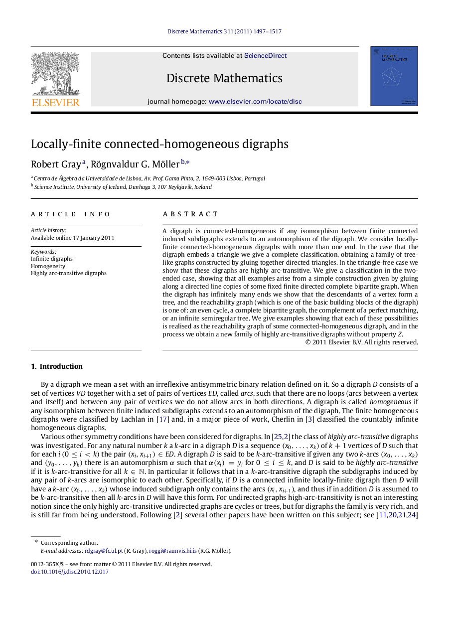 Locally-finite connected-homogeneous digraphs