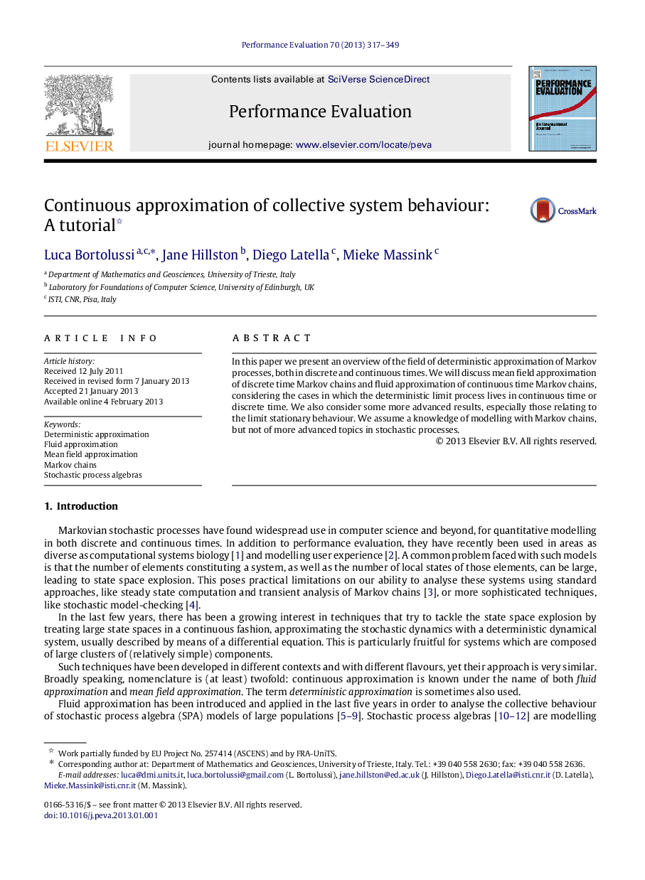 Continuous approximation of collective system behaviour: A tutorial 