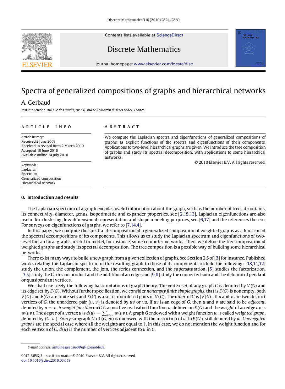 Spectra of generalized compositions of graphs and hierarchical networks