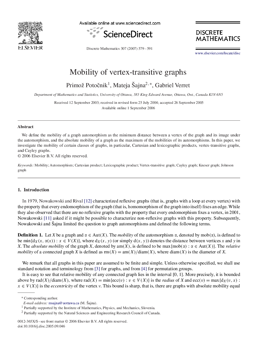 Mobility of vertex-transitive graphs