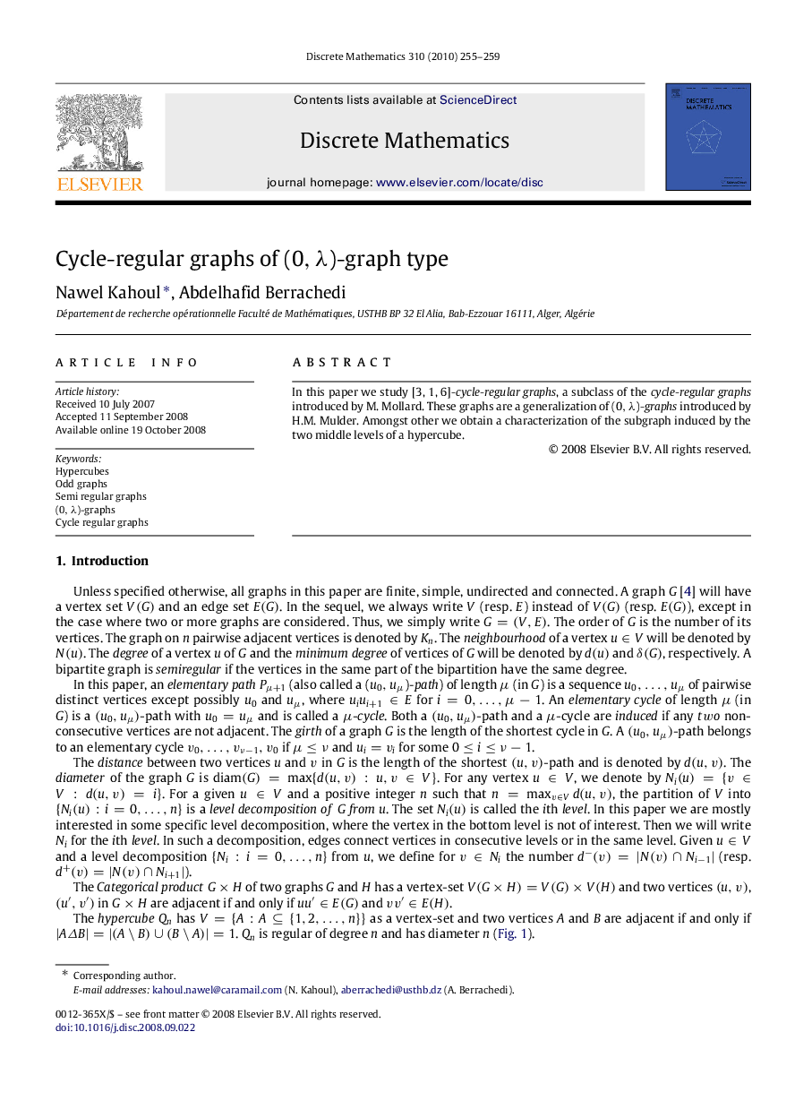 Cycle-regular graphs of (0,λ0,λ)-graph type