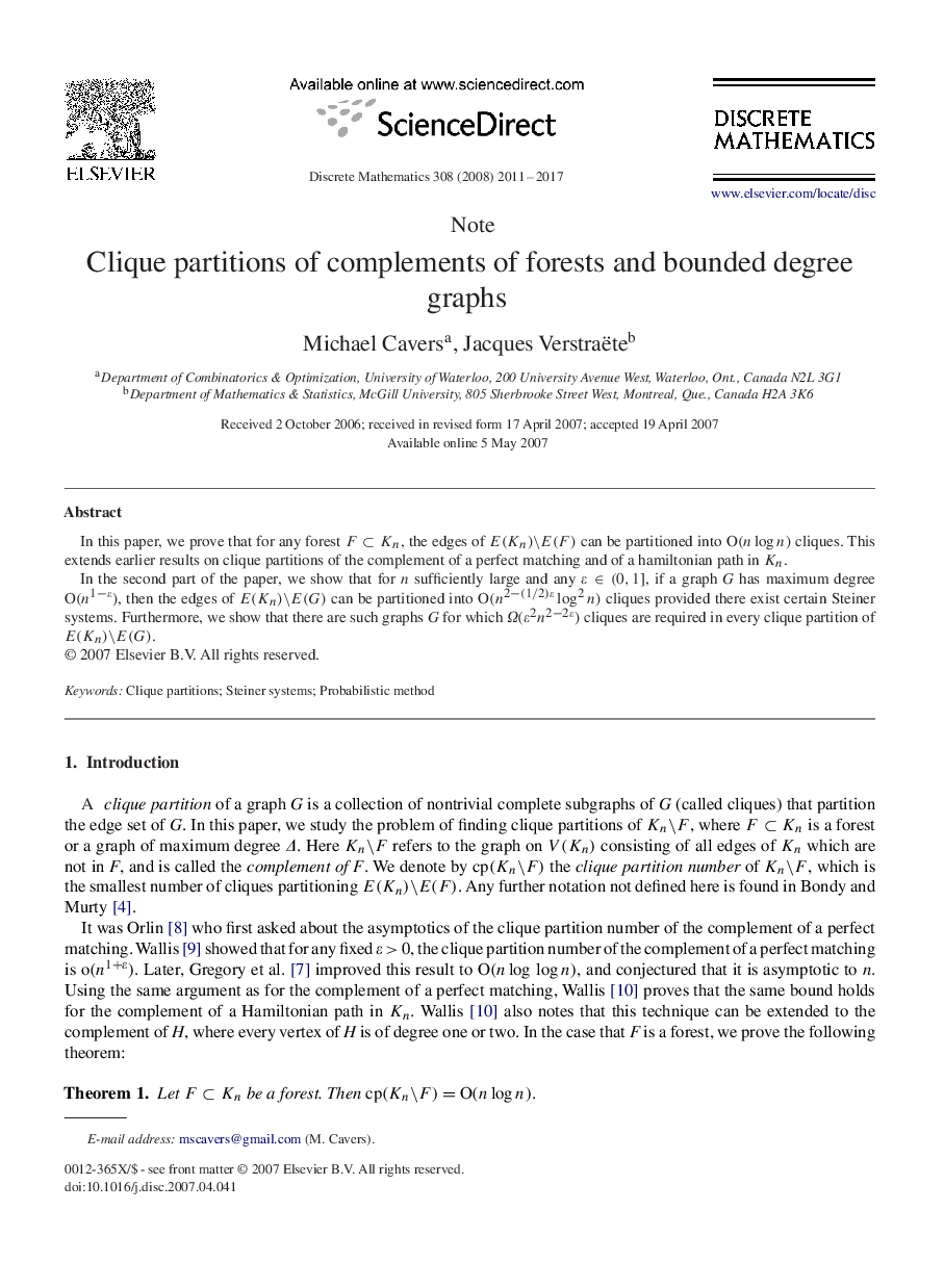 Clique partitions of complements of forests and bounded degree graphs