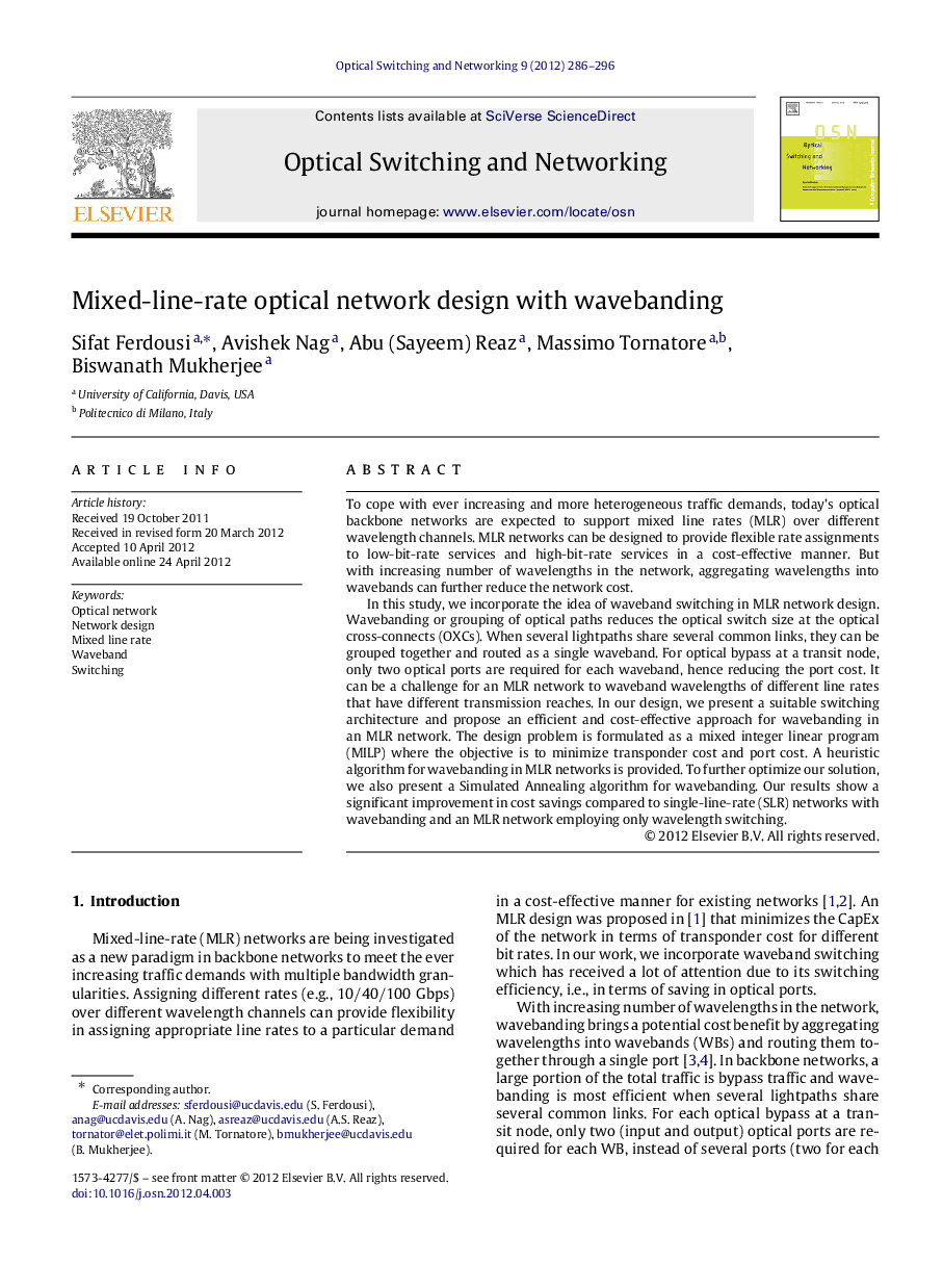 Mixed-line-rate optical network design with wavebanding