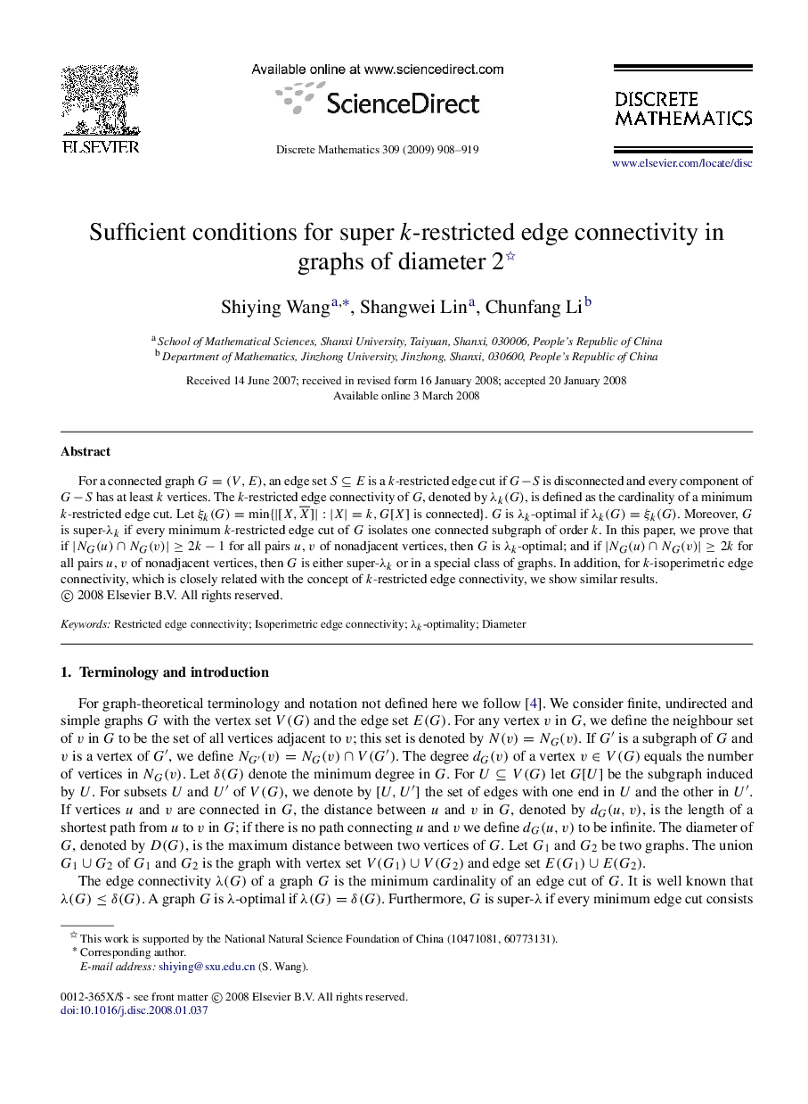 Sufficient conditions for super kk-restricted edge connectivity in graphs of diameter 2 