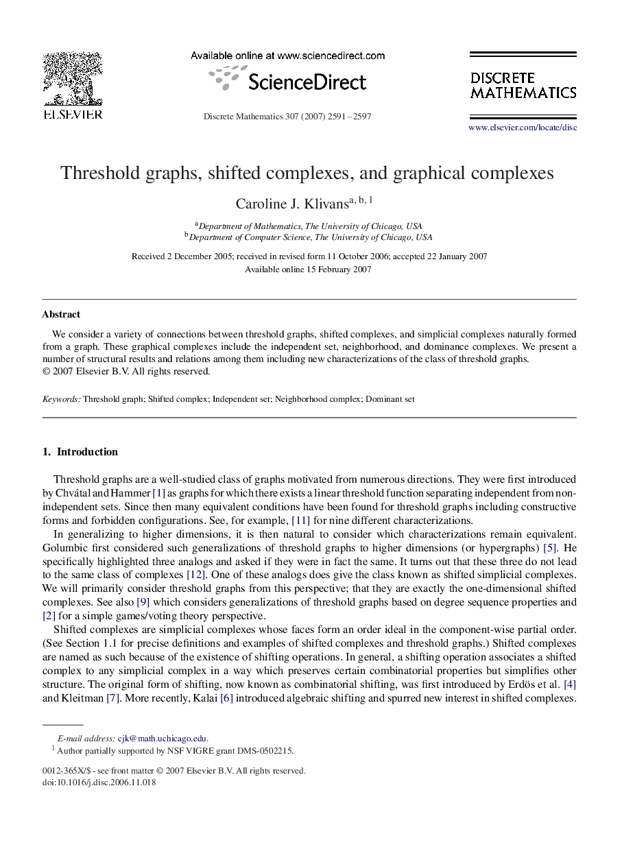 Threshold graphs, shifted complexes, and graphical complexes