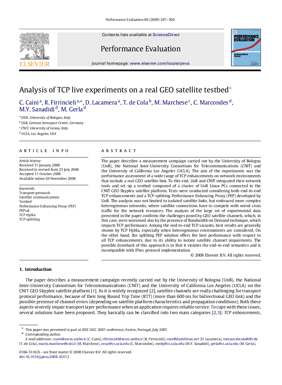 Analysis of TCP live experiments on a real GEO satellite testbed 