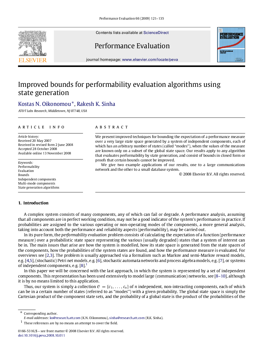 Improved bounds for performability evaluation algorithms using state generation