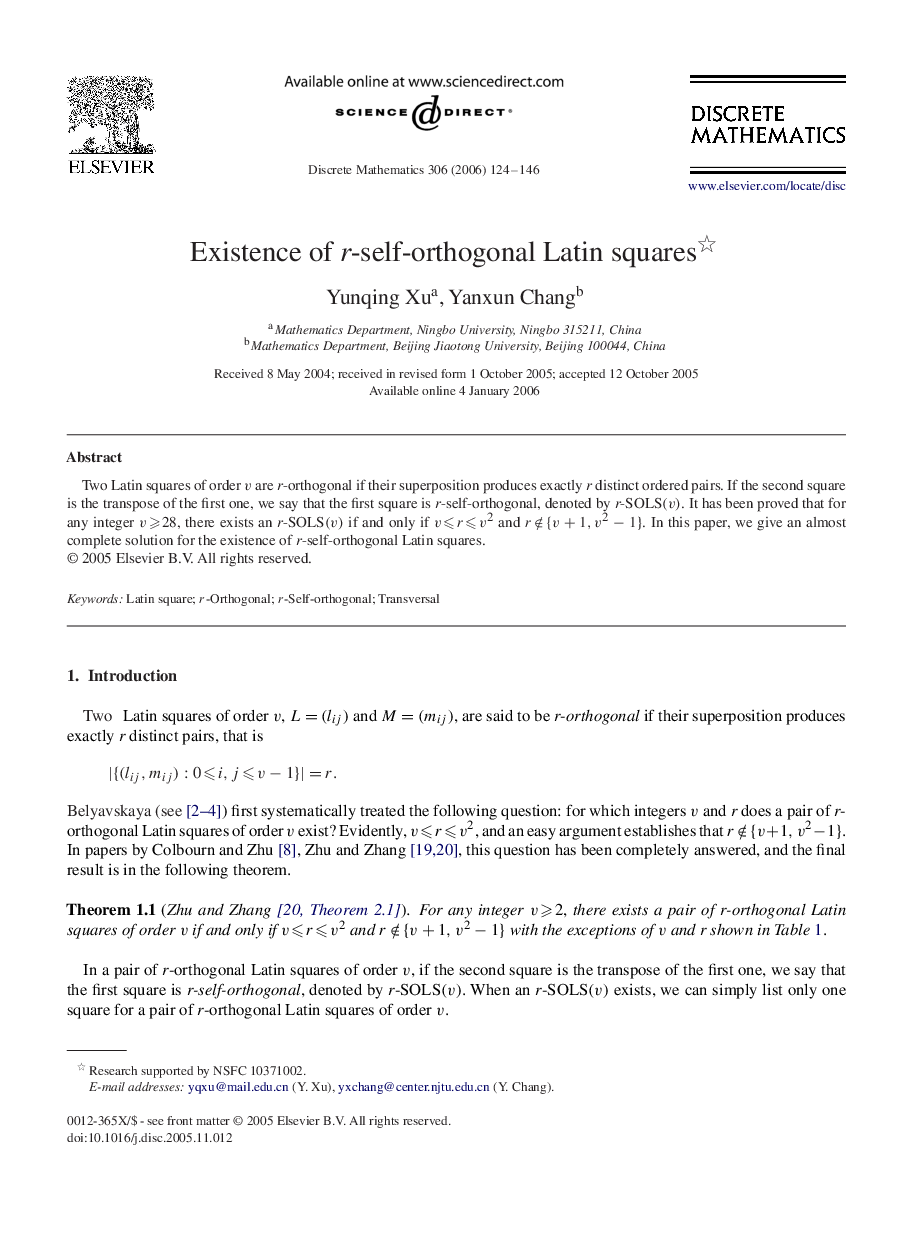 Existence of r-self-orthogonal Latin squares 