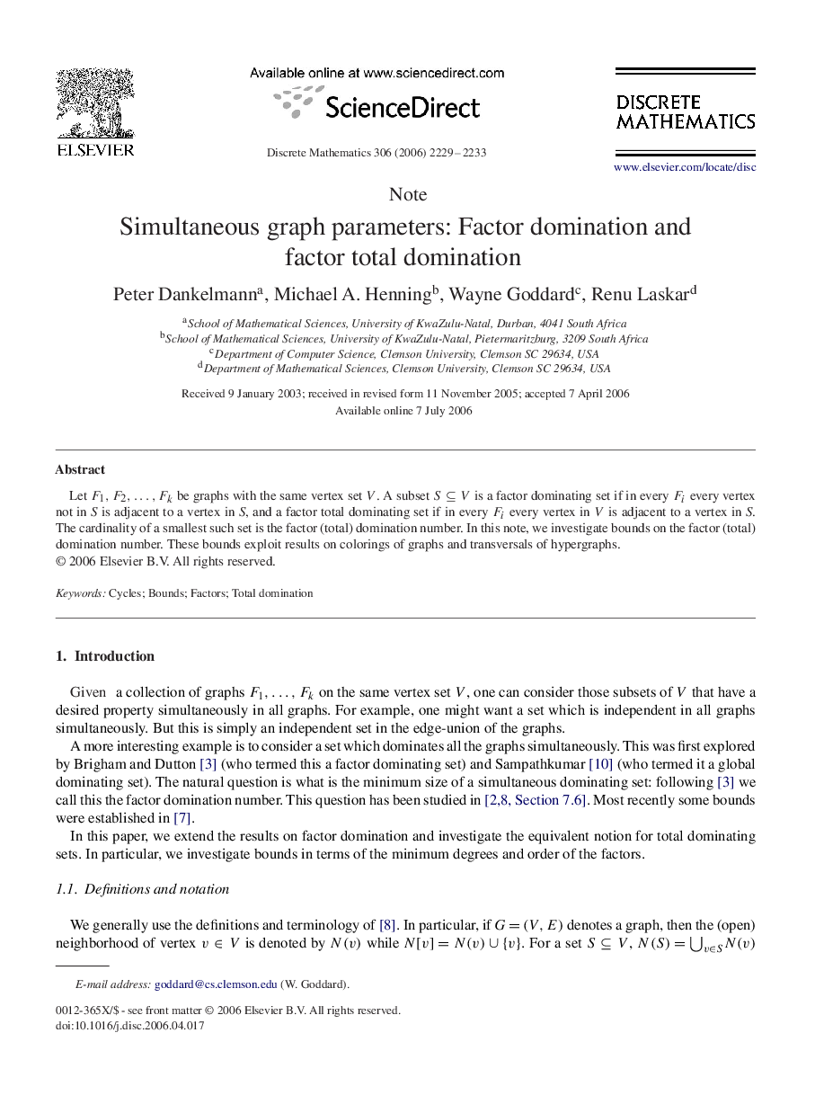 Simultaneous graph parameters: Factor domination and factor total domination