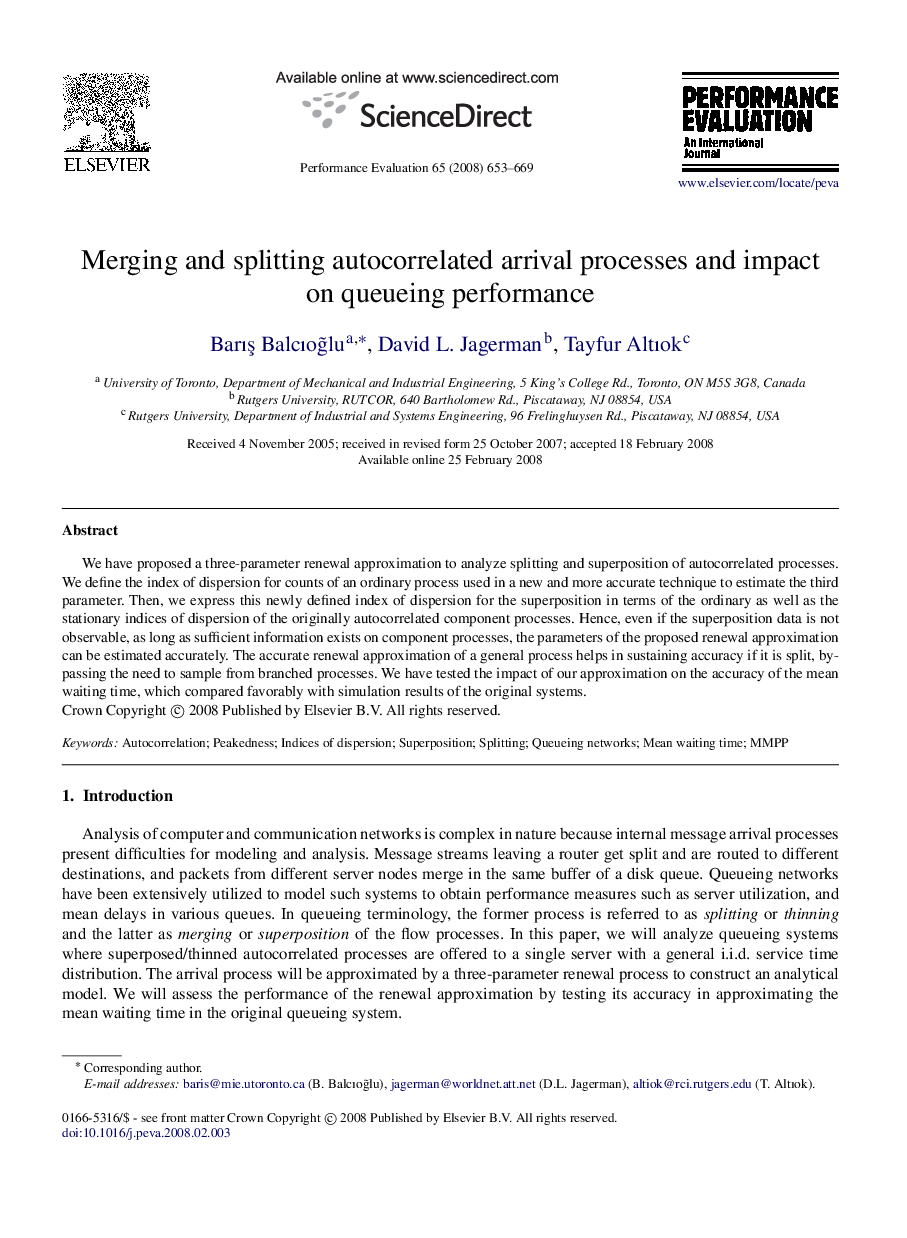 Merging and splitting autocorrelated arrival processes and impact on queueing performance