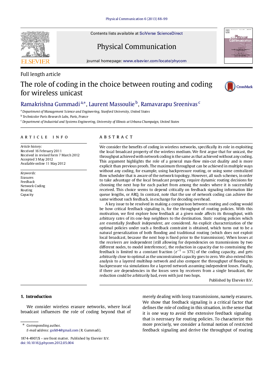 The role of coding in the choice between routing and coding for wireless unicast