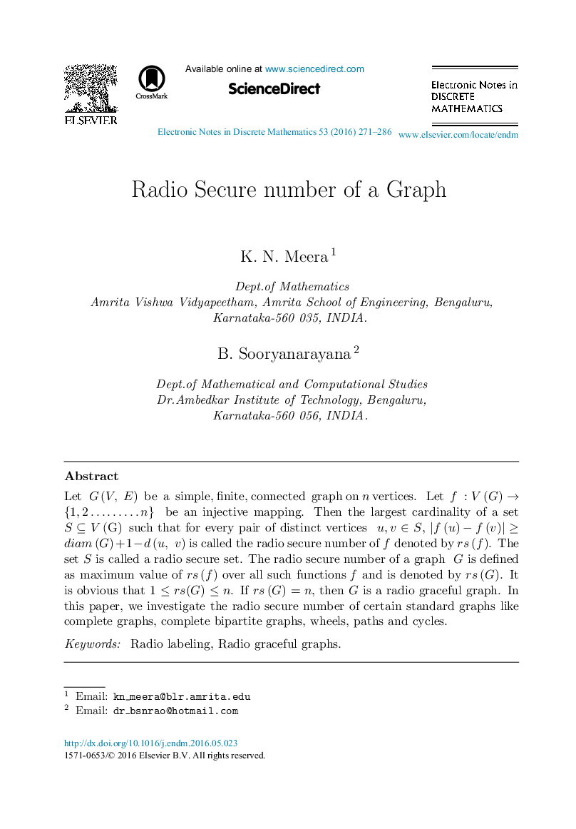 Radio Secure number of a Graph