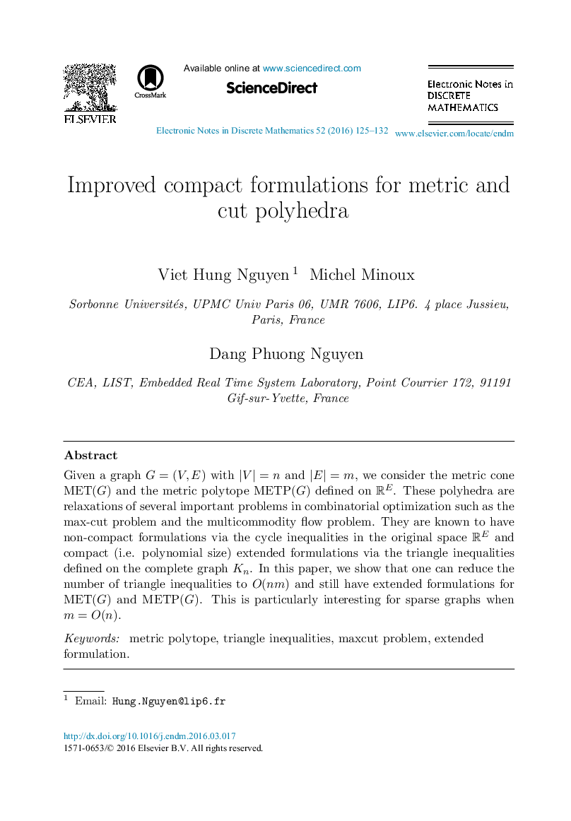 Improved compact formulations for metric and cut polyhedra